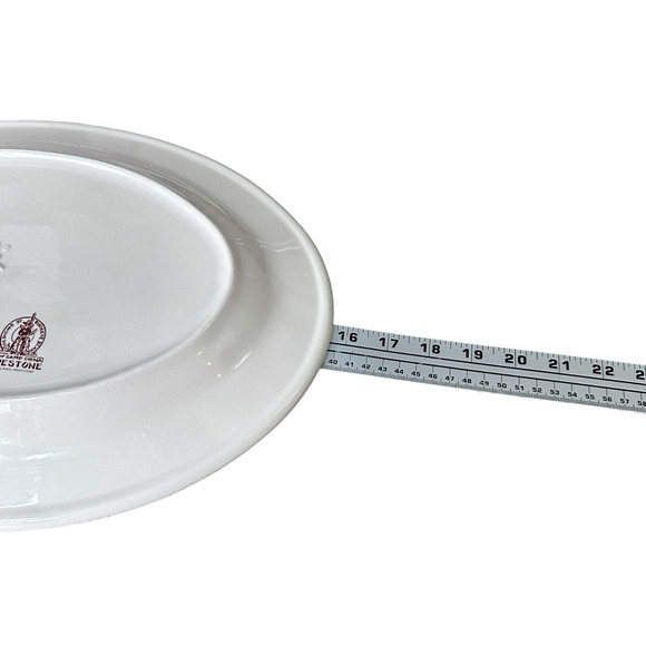 Pipestone Cow Camp Oval Serving Platter 15.5" Buckeye Blake China Western Rare - Picture 6 of 6